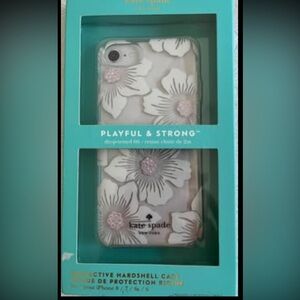 Kate Spade  iPhone Case - White/pink 
With clear stones iPhone  8 – 7–6